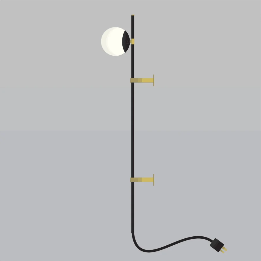 Mid-century-collection-pluggable-wall-sconce-wallit-A7P020-Black