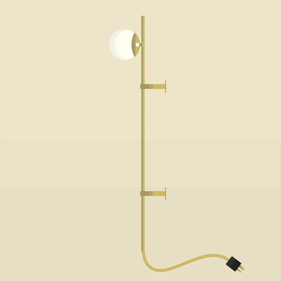 Mid-century-collection-pluggable-wall-sconce-wallit-A7P020-Brass