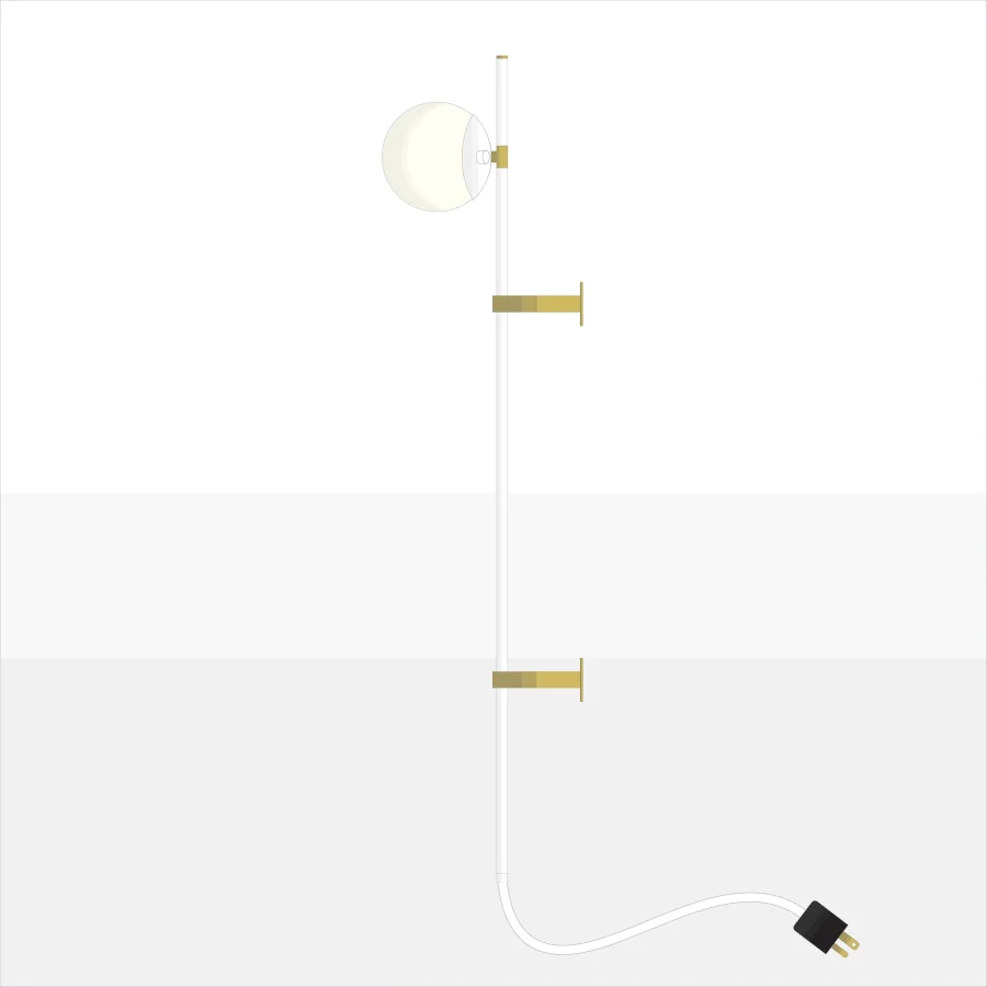Mid-century-collection-pluggable-wall-sconce-wallit-A7P020-White