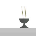 Mid-century-incense-bowl-Antique-Bronze