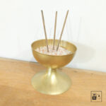 Mid-century-incense-bowl-Brushed-Brass-1