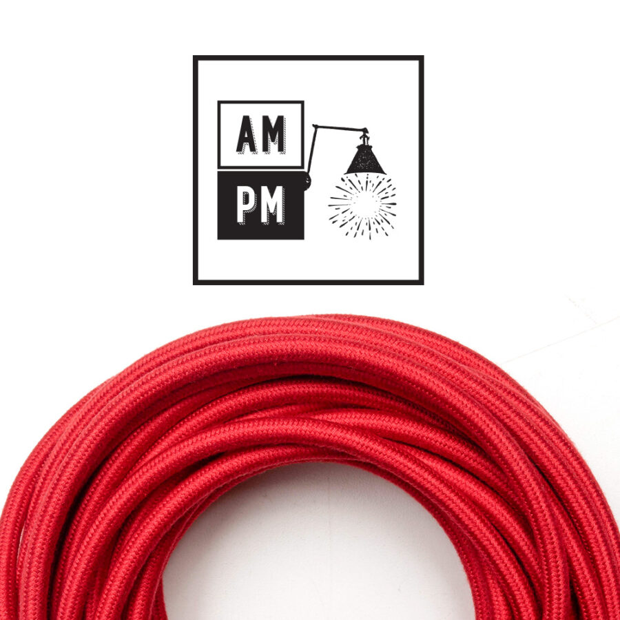 coton-cloth-covered-electrical-wire-PMS187-scarlett