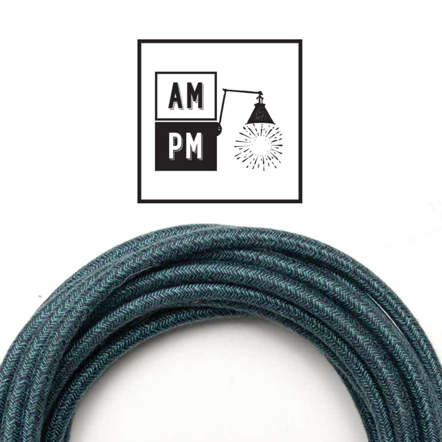 fil-electrique-recouvert-de-tissus-coton-PMS3035-paon