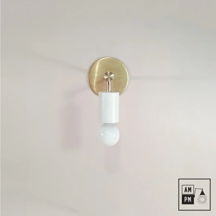 Mid-century-wall-sconce-canvas-A3K045-Raw-Brass-Matte-White-1