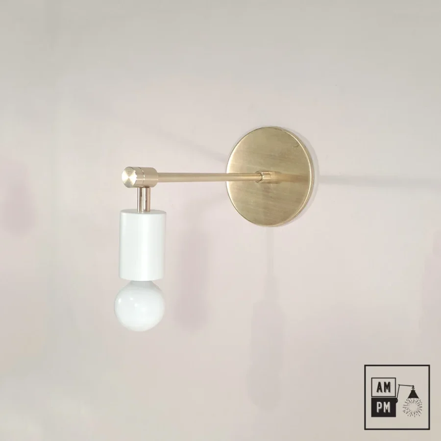 Mid-century-wall-sconce-canvas-A3K045-Raw-Brass-Matte-White
