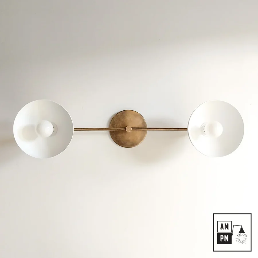 Mid-century-ceiling-luminaire-wall-sconce-Malilla-A5C032-Antique-Brass-White-1