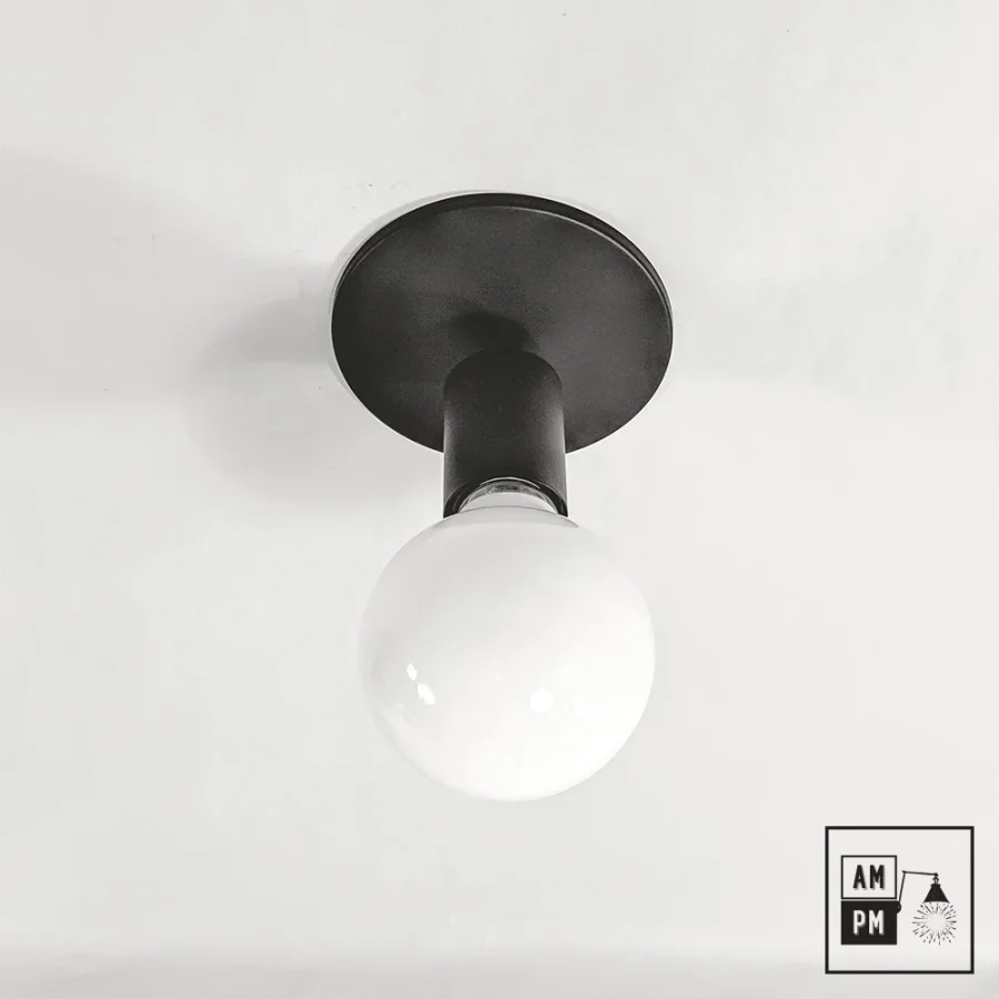 Mid-century-collection-wall-ceiling-sconce-Banks-A3K022-Matte-Black-1