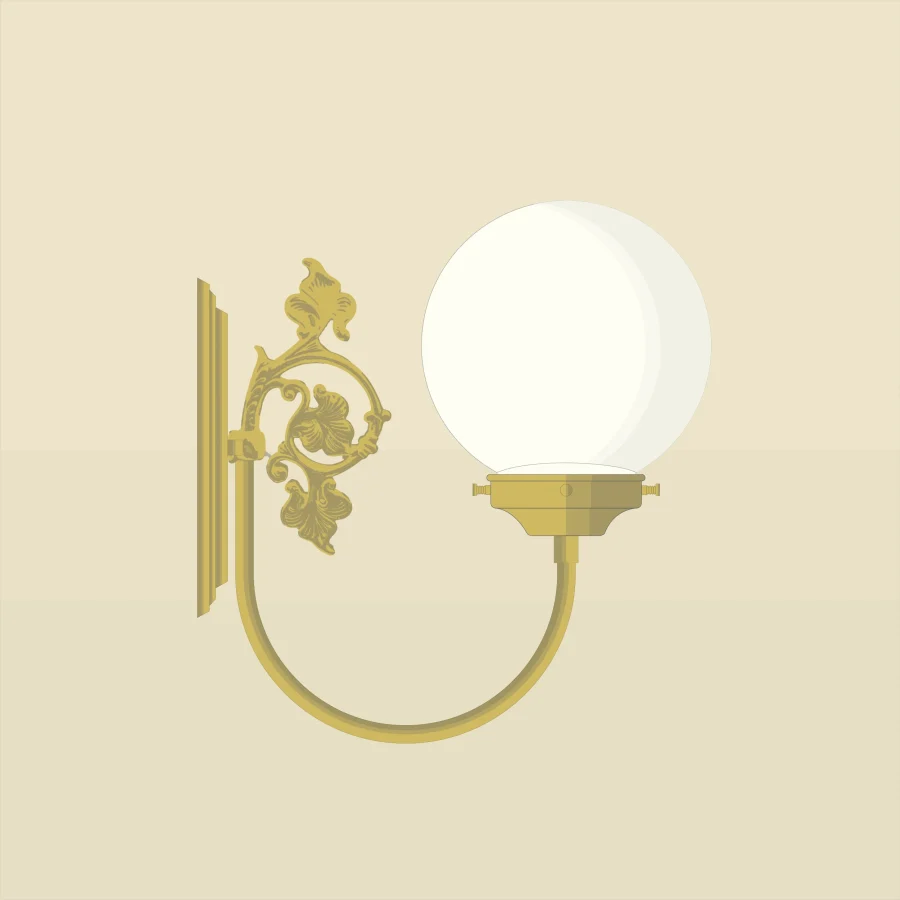 Mid-century-wall-sconce-Don-Juan-Gothic-A7M041-Brass