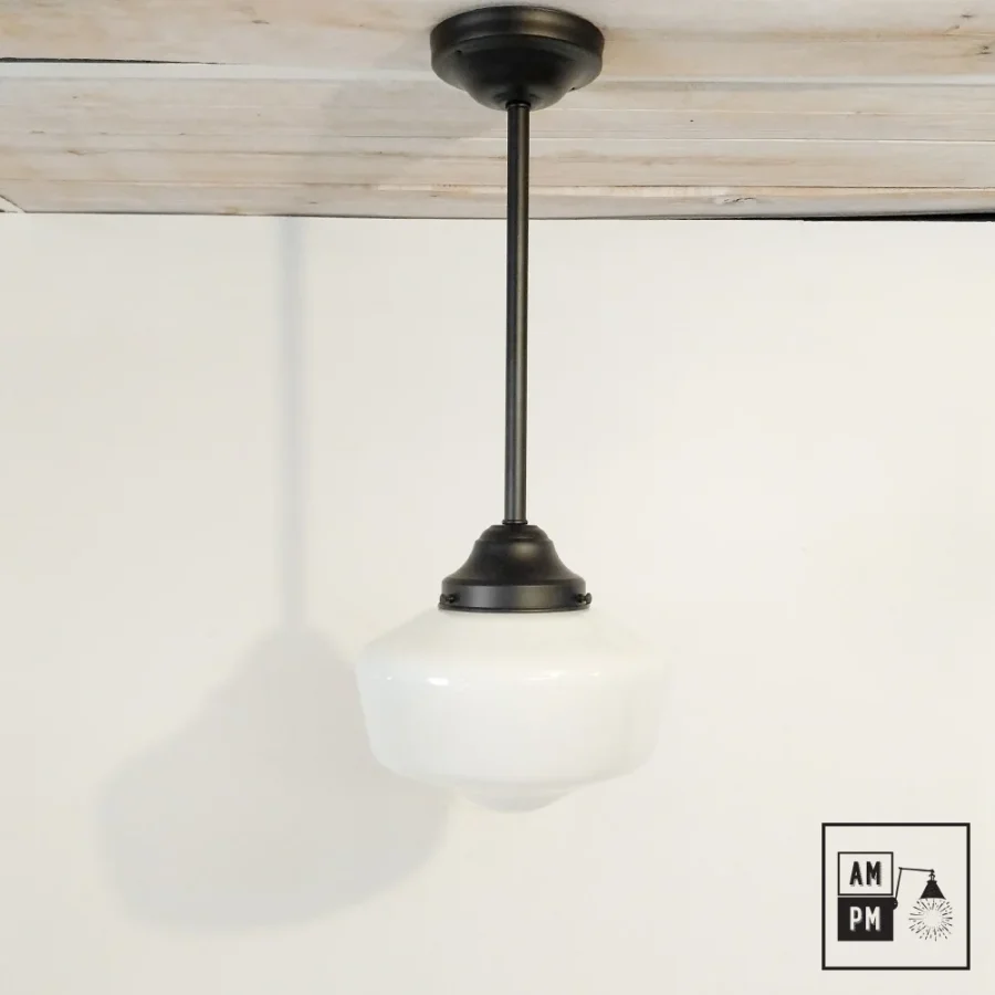 Mid-Century-Schoolhouse-ceiling-flushmount-lamp-Deborah-A5D081-Matte-Black
