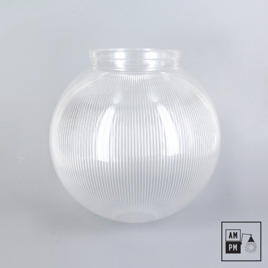 Acrylic-globe-with-neck-lampshade-Clear-Prismatic