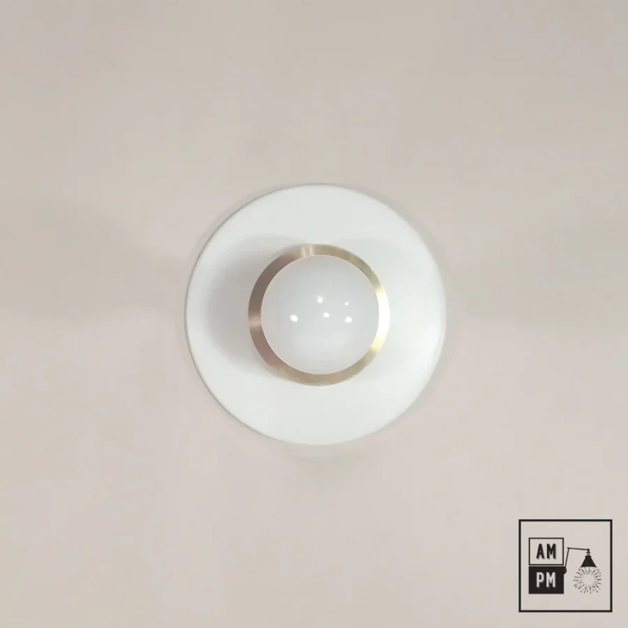 Mid-century-ceiling-wall-sconce-prospector-A3K054-Matte-White-Raw-Brass