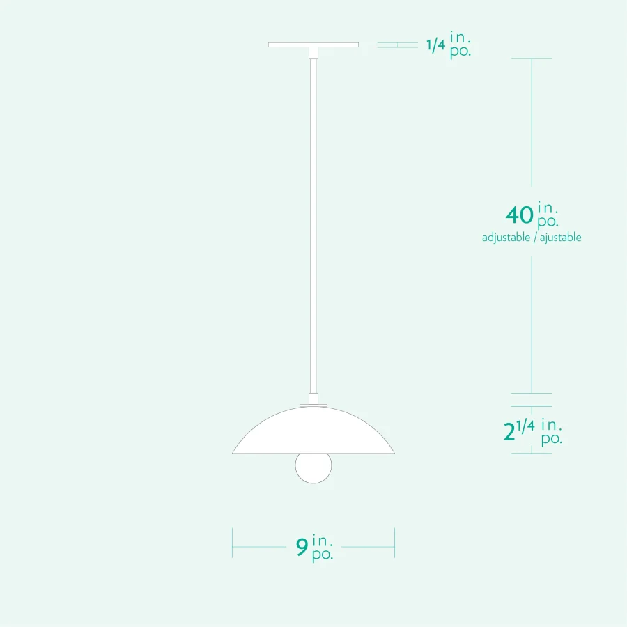 Suspension-collection-Mid-century-Demidome-9-A7S075-Specs