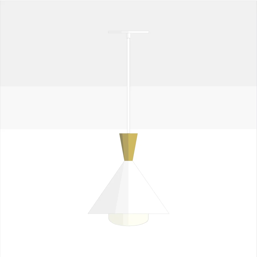 lampe-suspendue-collection-Mid-century-Pic-A8S137-Blanc-Laiton-Brossé