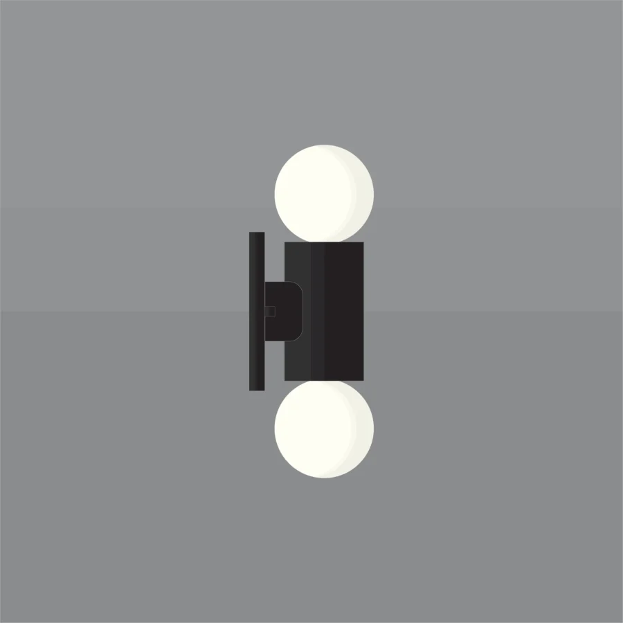 Mid-century-collection-wall-luminaire-Ruth-A8M011-Black
